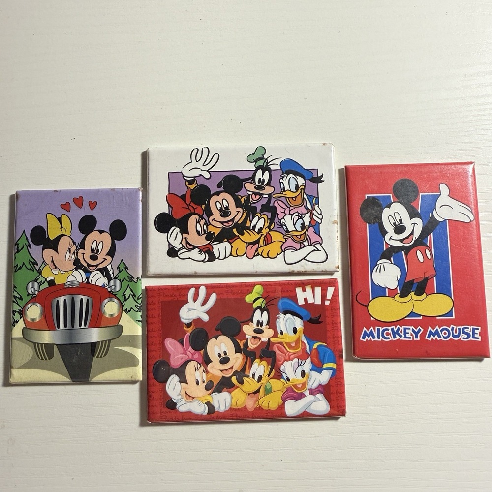 Vintage Disney Refrigerator Magnet Lot Mickey Minnie Donald Goofy Pluto Daisy
